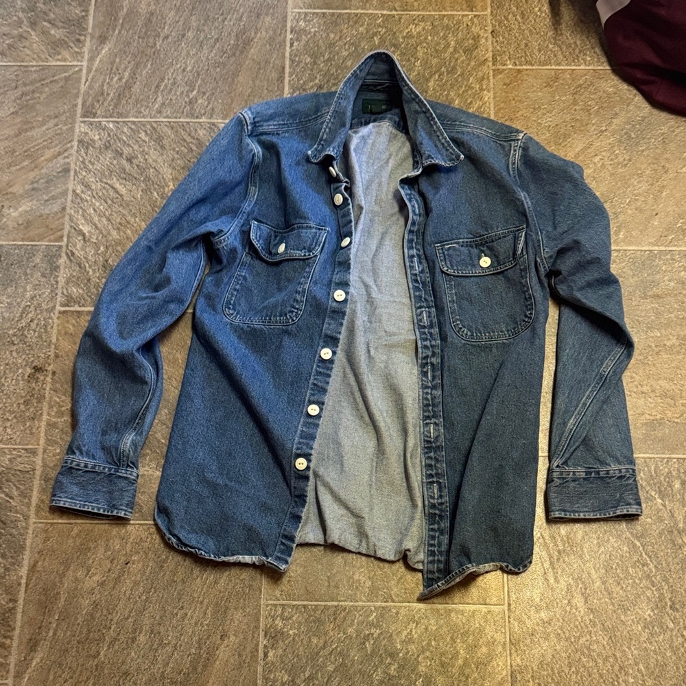 J. Crew Men's Indigo Denim Shirt Jacket